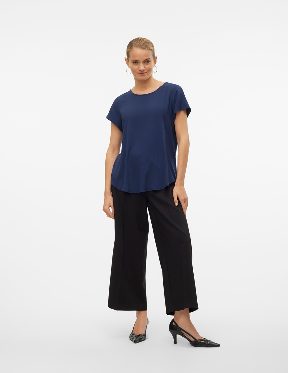 Playera manga corta cuello redondo para mujer 2