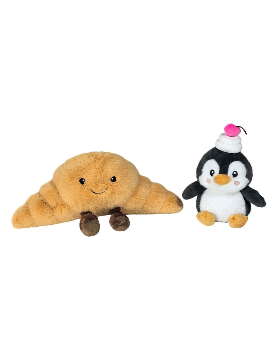 Set de peluches de pingüino y croissant 3
