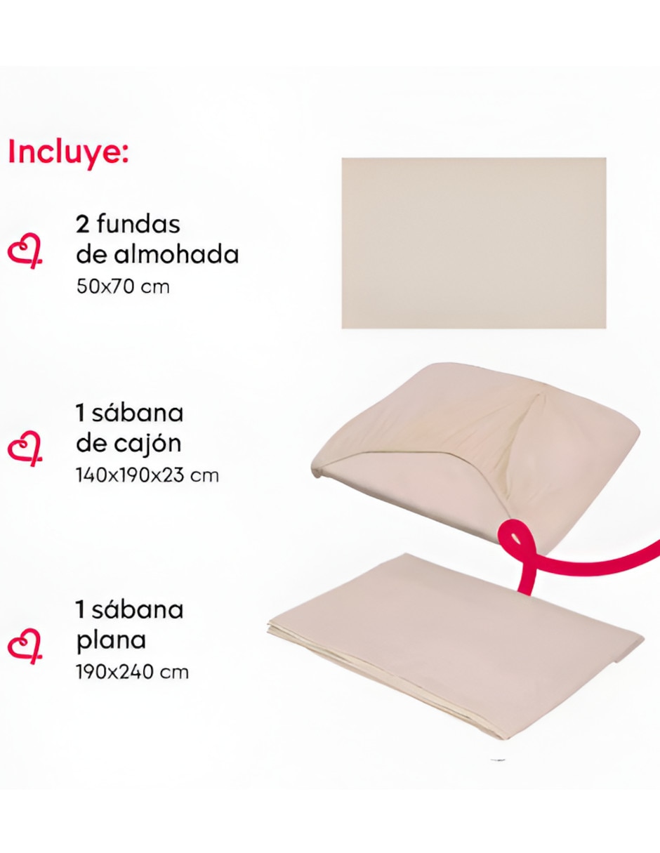 Juego de sábanas de microfibra 3500 hilos 2