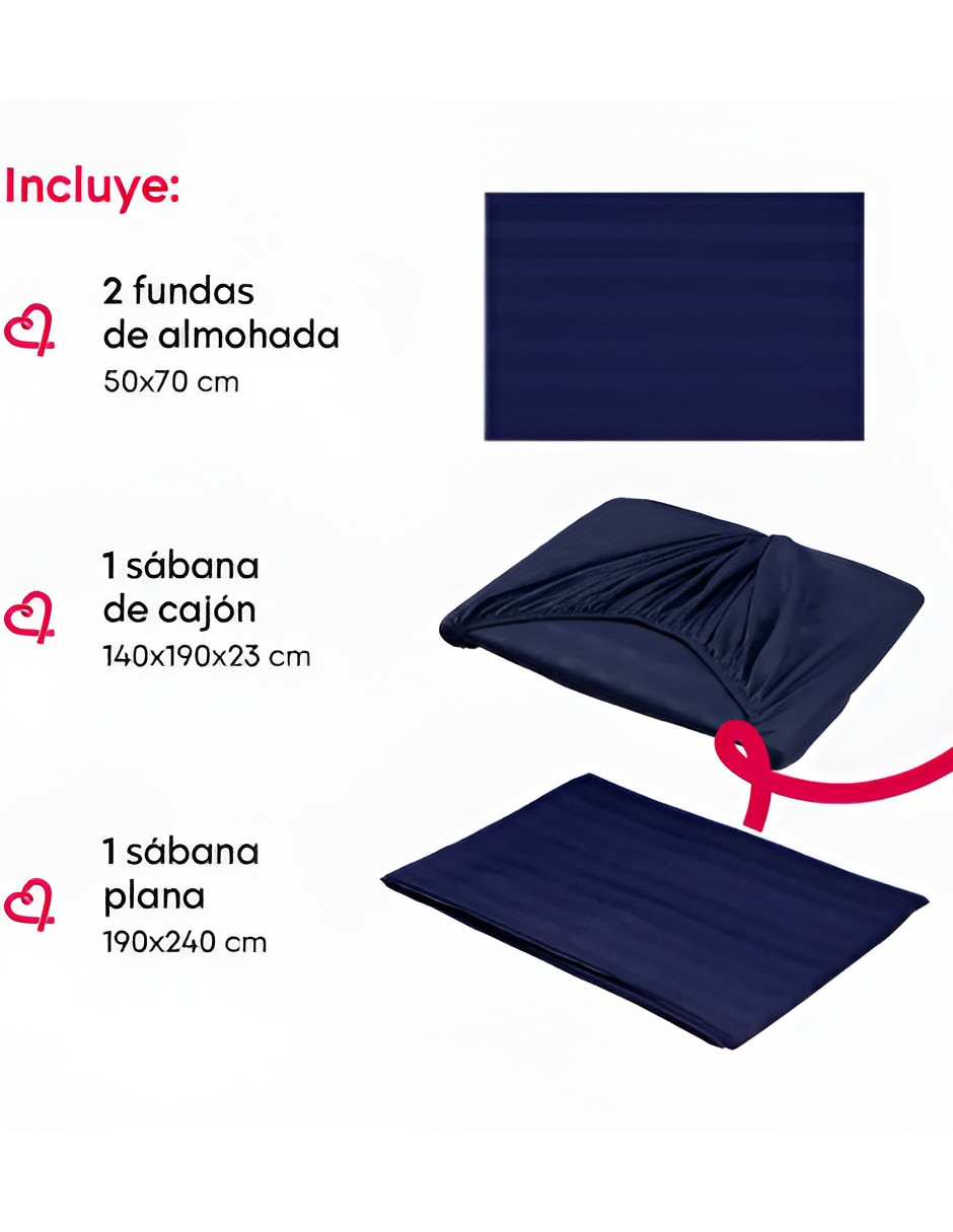 Juego de sábanas de microfibra 2800 hilos 3