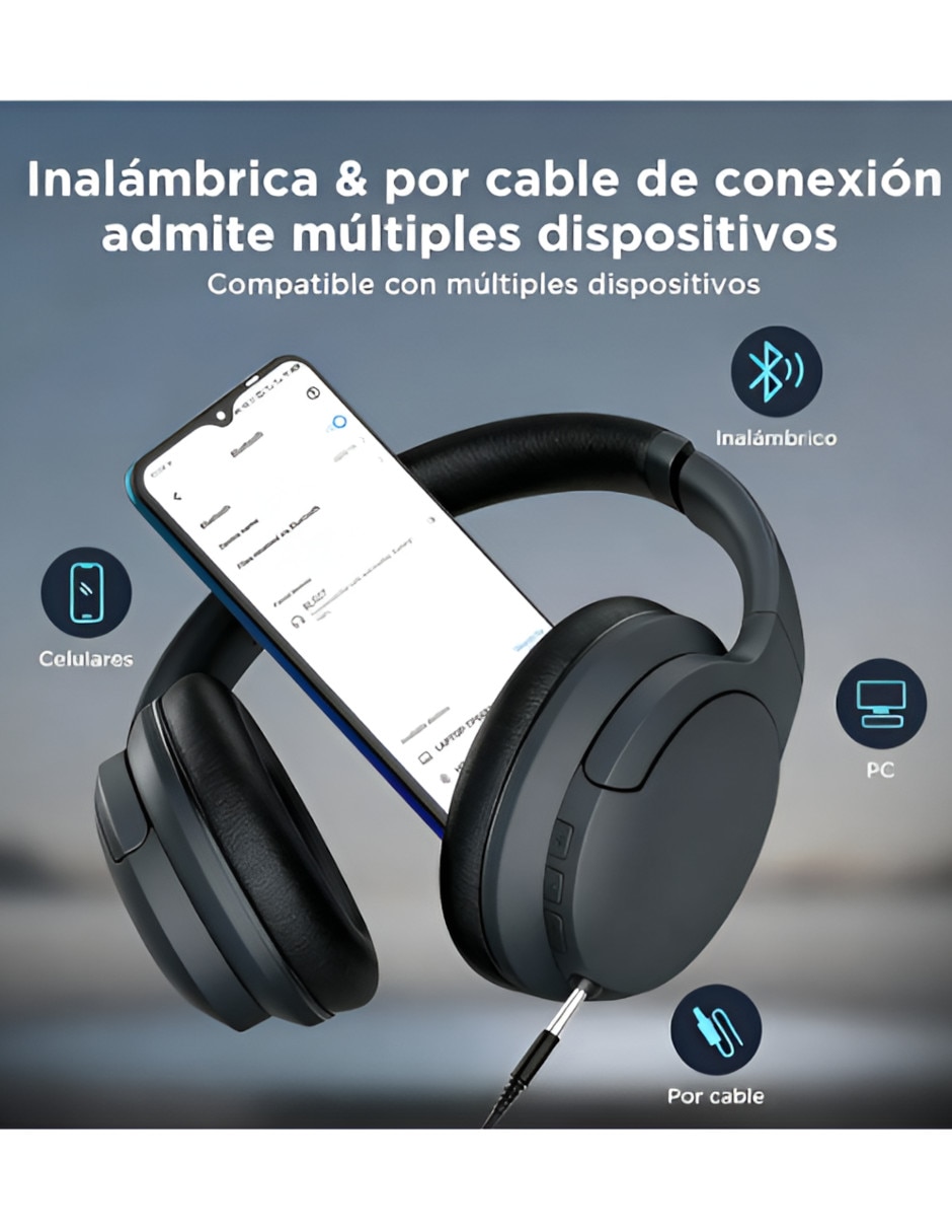 Audífonos de diadema inalámbricos con cancelación de ruido 2
