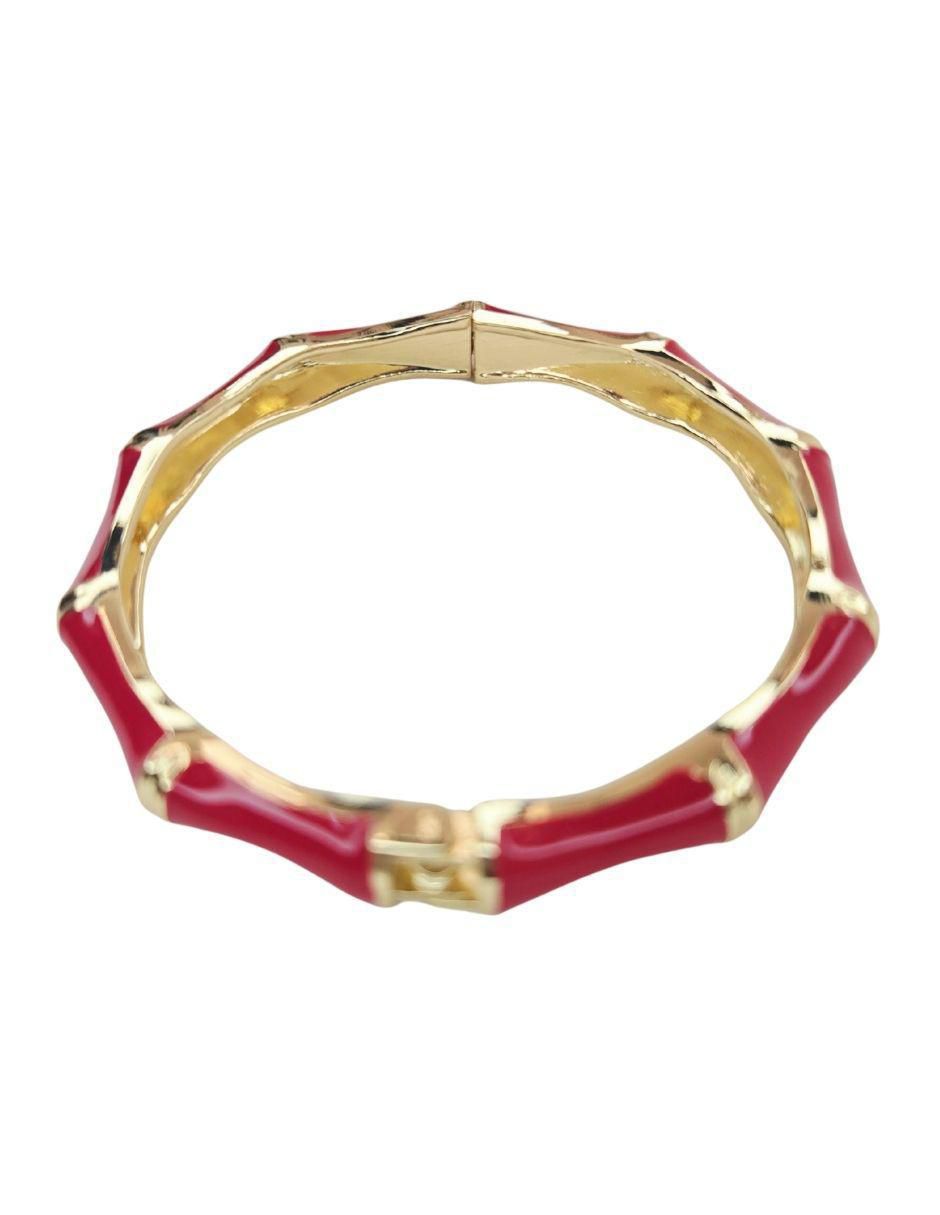 Brazalete Maria Rayuela de oro laminado 18 K acabado brillante
