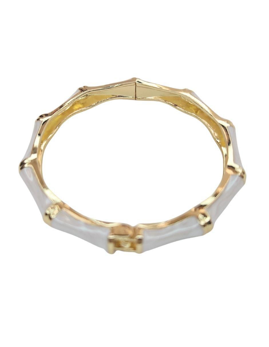 Brazalete Maria Rayuela de oro laminado 18 K acabado brillante