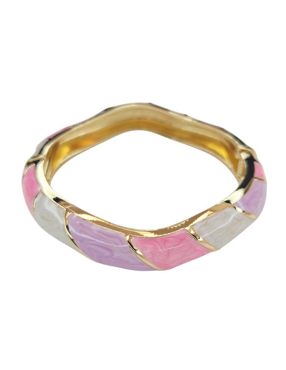 Brazalete Maria Rayuela de oro laminado 18 K acabado brillante