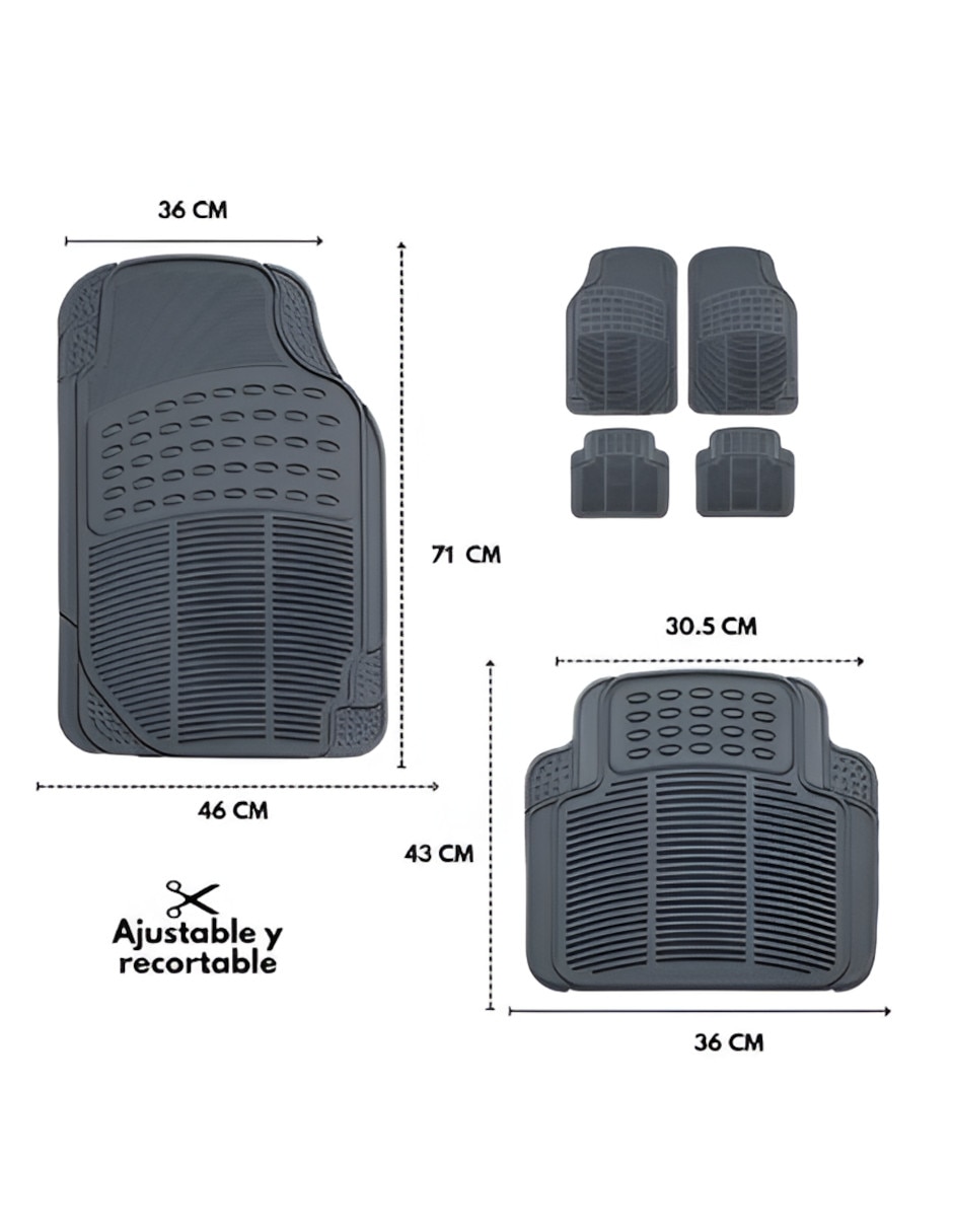Juego de tapetes para auto Xtellar de hule