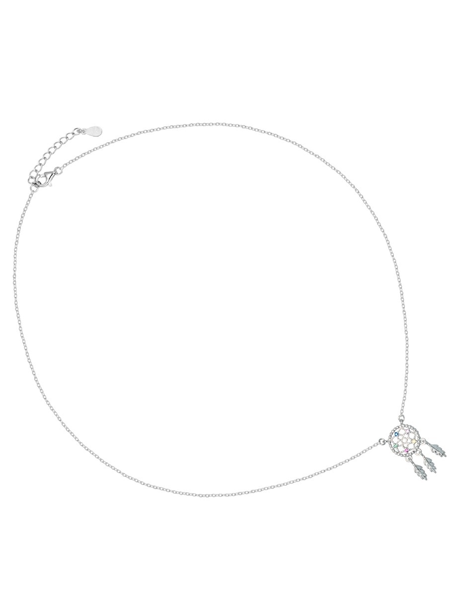 Collar con dije de atrapasueños Horoz de plata P 925
