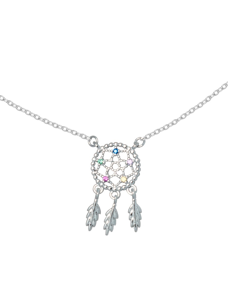 Collar con dije de atrapasueños Horoz de plata P 925