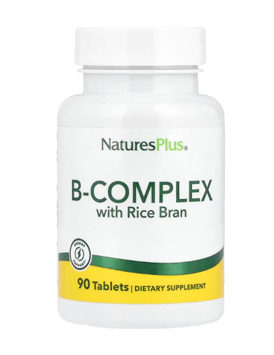Complejo B con salvado de arroz Naturesplus de 90 tabletas