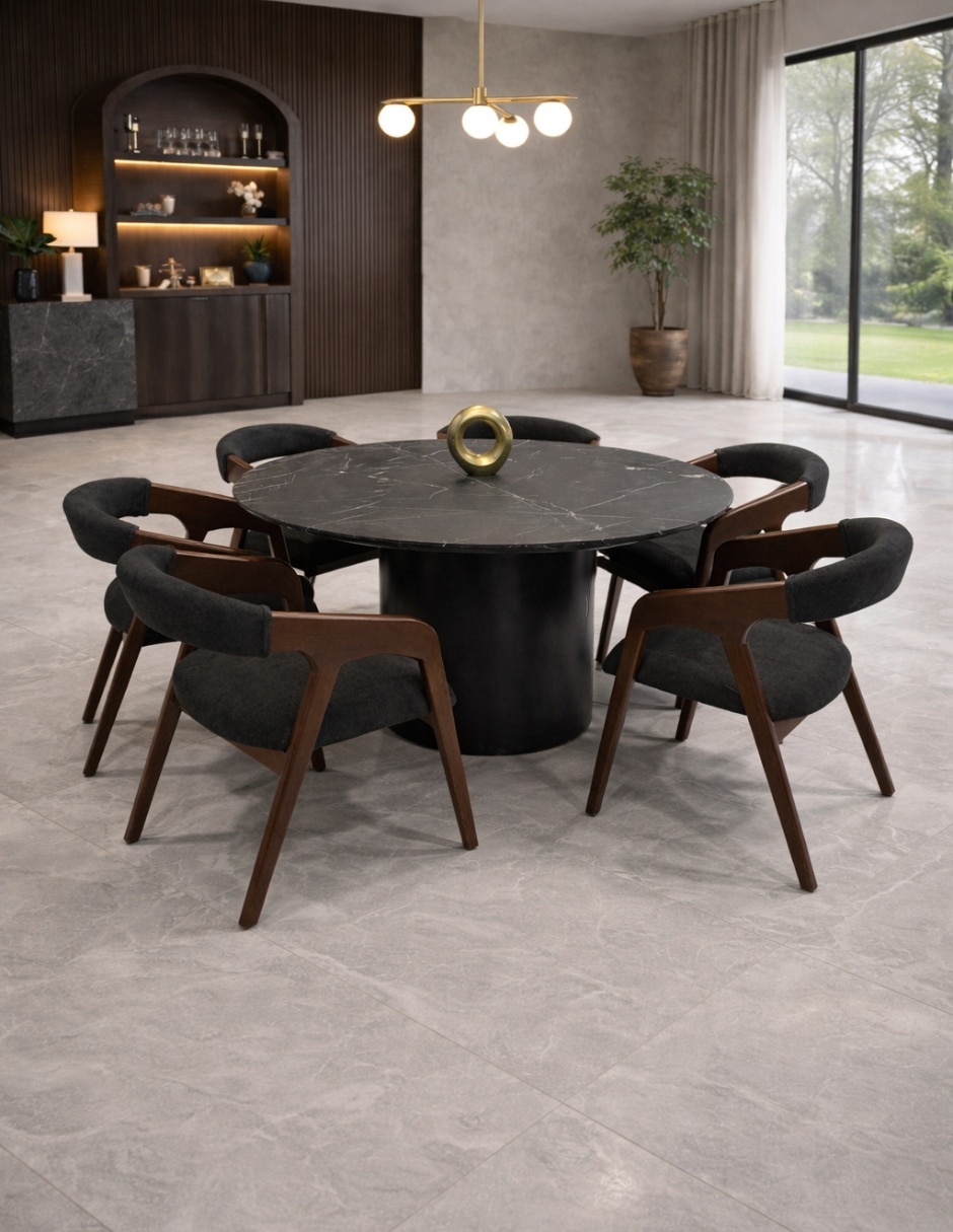 Mesa de comedor No Mesa de comedor VANIGLAM de Madera y mármol