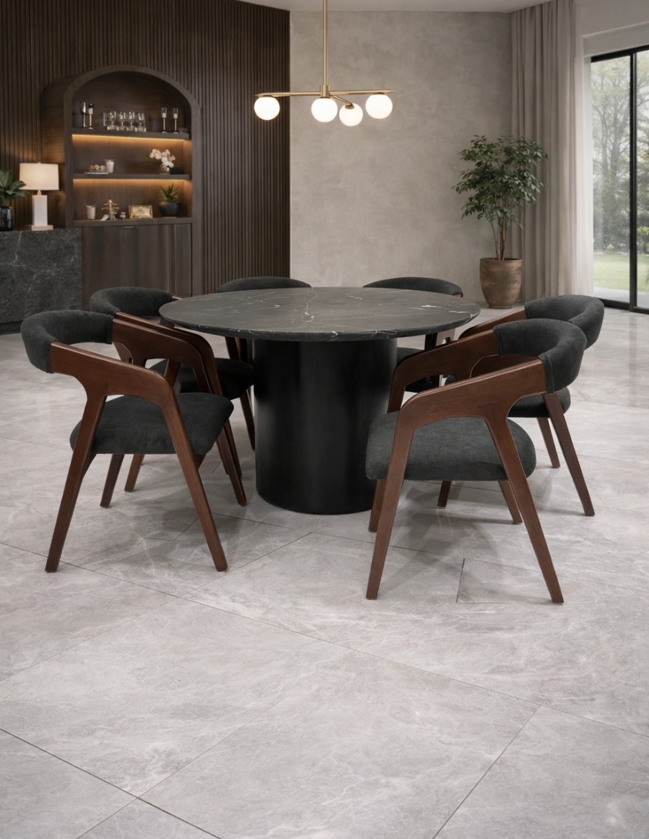 Mesa de comedor No Mesa de comedor VANIGLAM de Madera y mármol