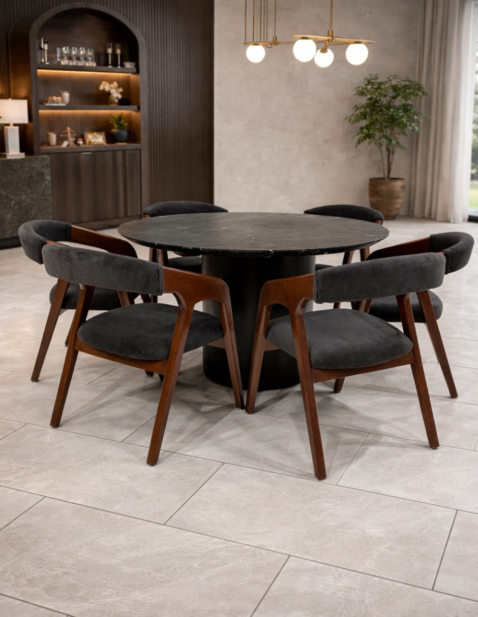 Mesa de comedor No Mesa de comedor VANIGLAM de Madera y mármol