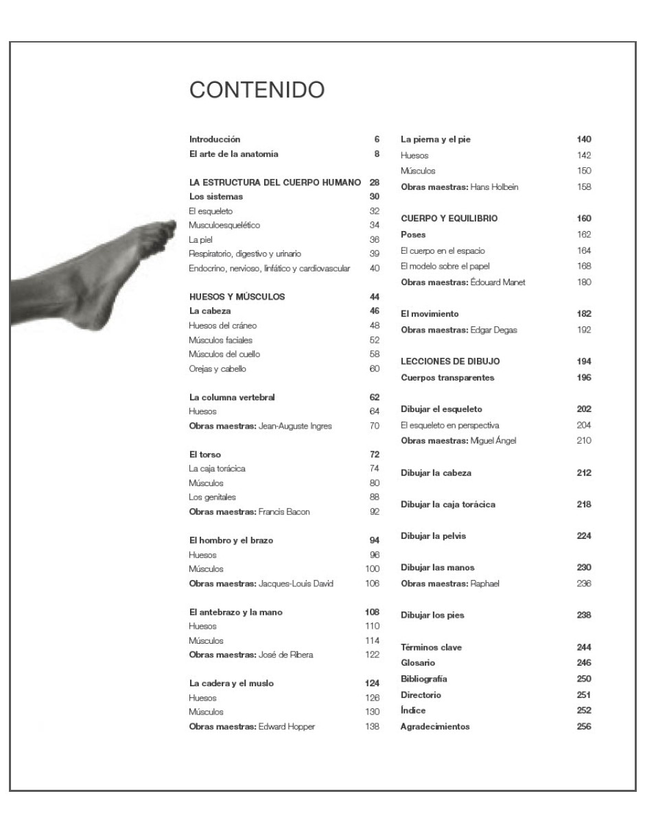 Libro Anatomía para el artista de Sarah Simblet