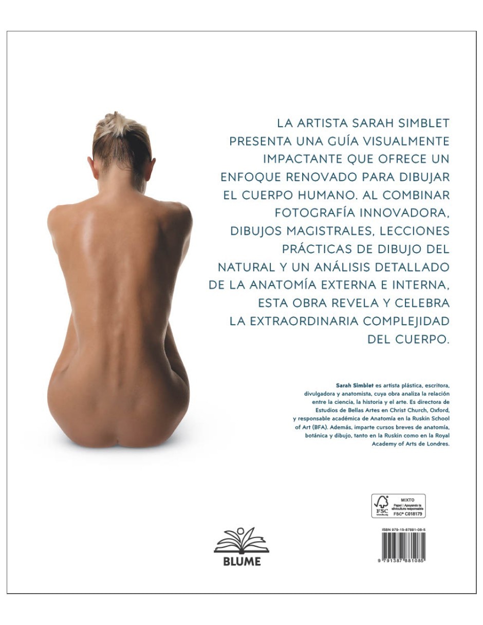 Libro Anatomía para el artista de Sarah Simblet
