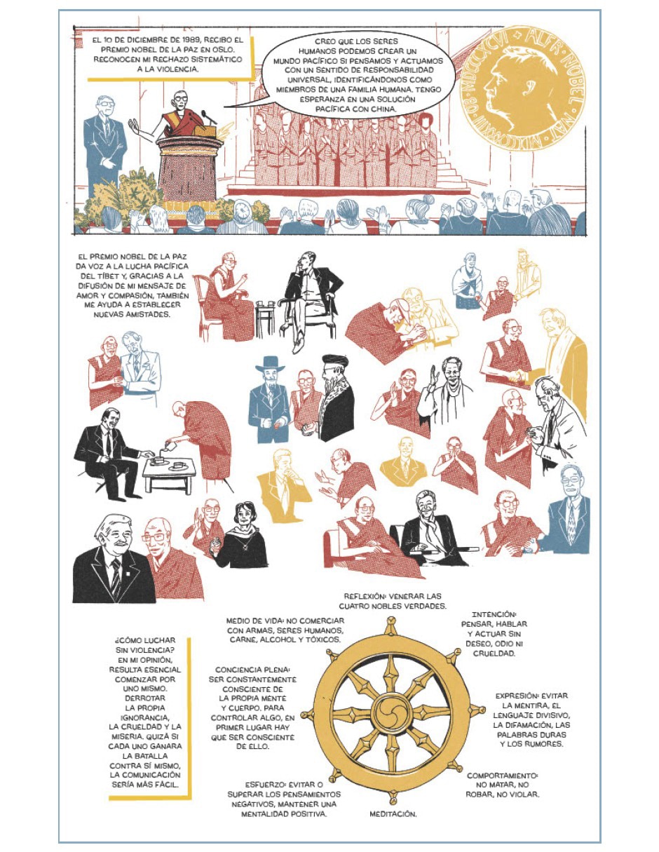 Libro El Sendero del Dalái Lama Novela Gráfica de Matyás Namai