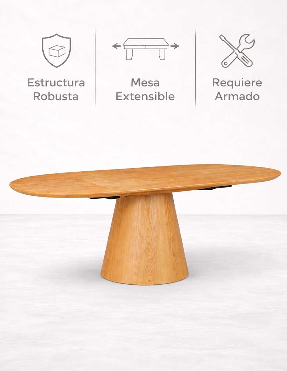 Mesa de comedor armable Oval 2