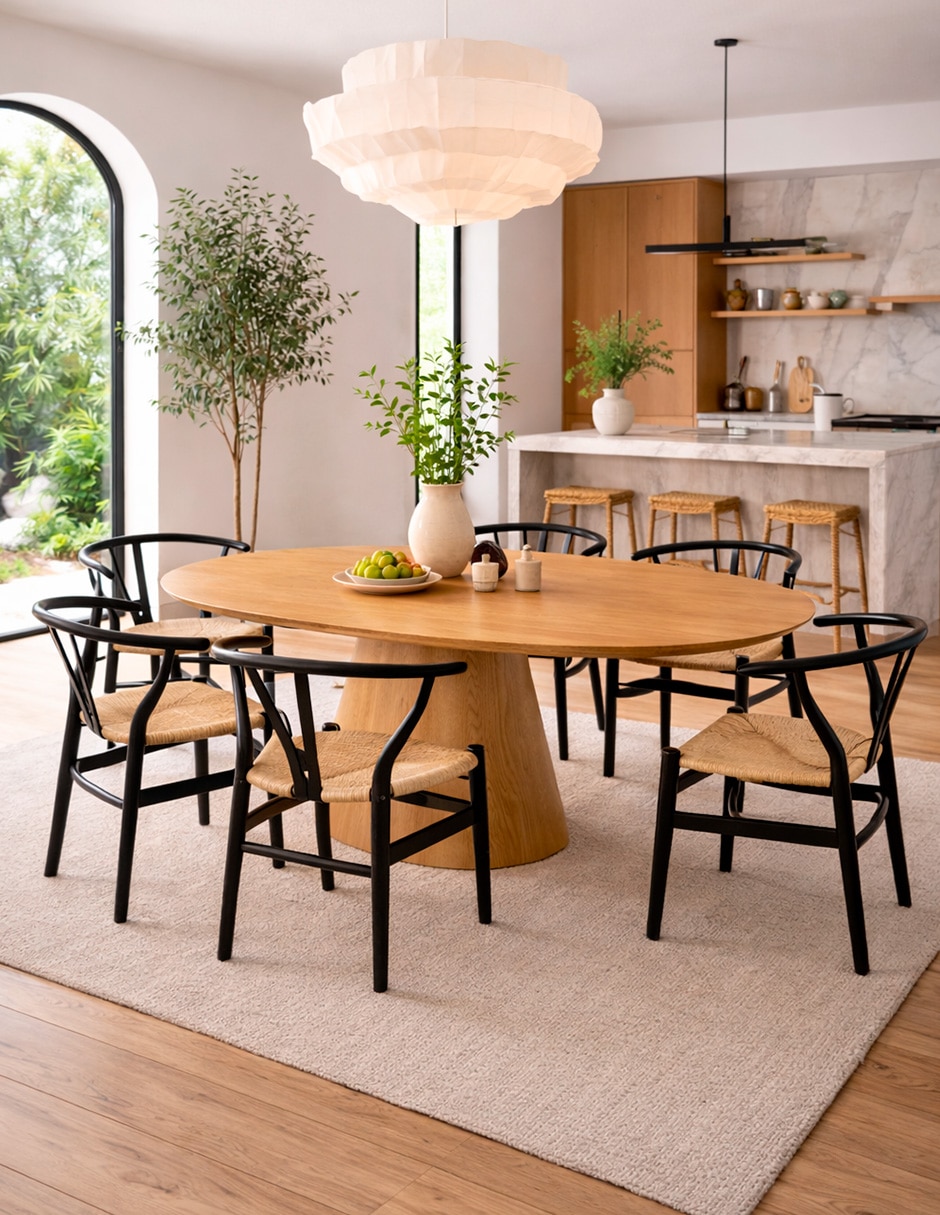 Mesa de comedor armable Oval 3