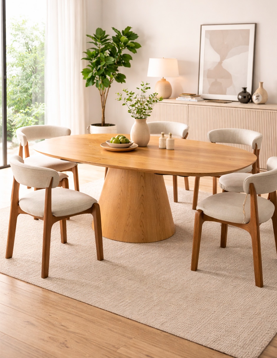 Mesa de comedor armable Oval 5