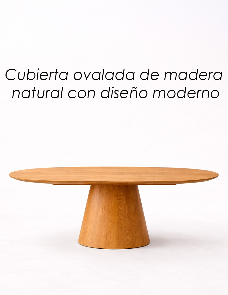 Mesa de comedor armable Oval 6