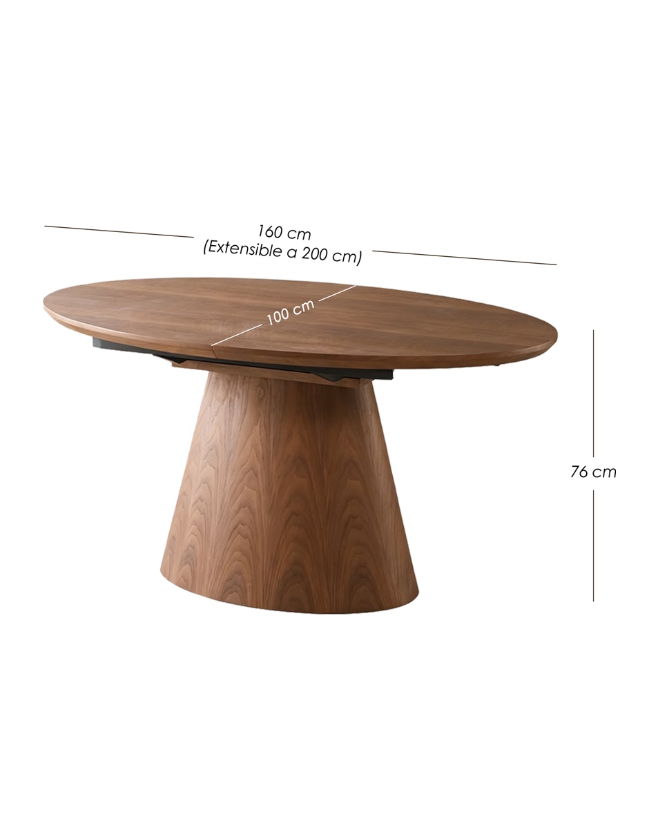 Mesa de comedor armable Oval Ilios Innova