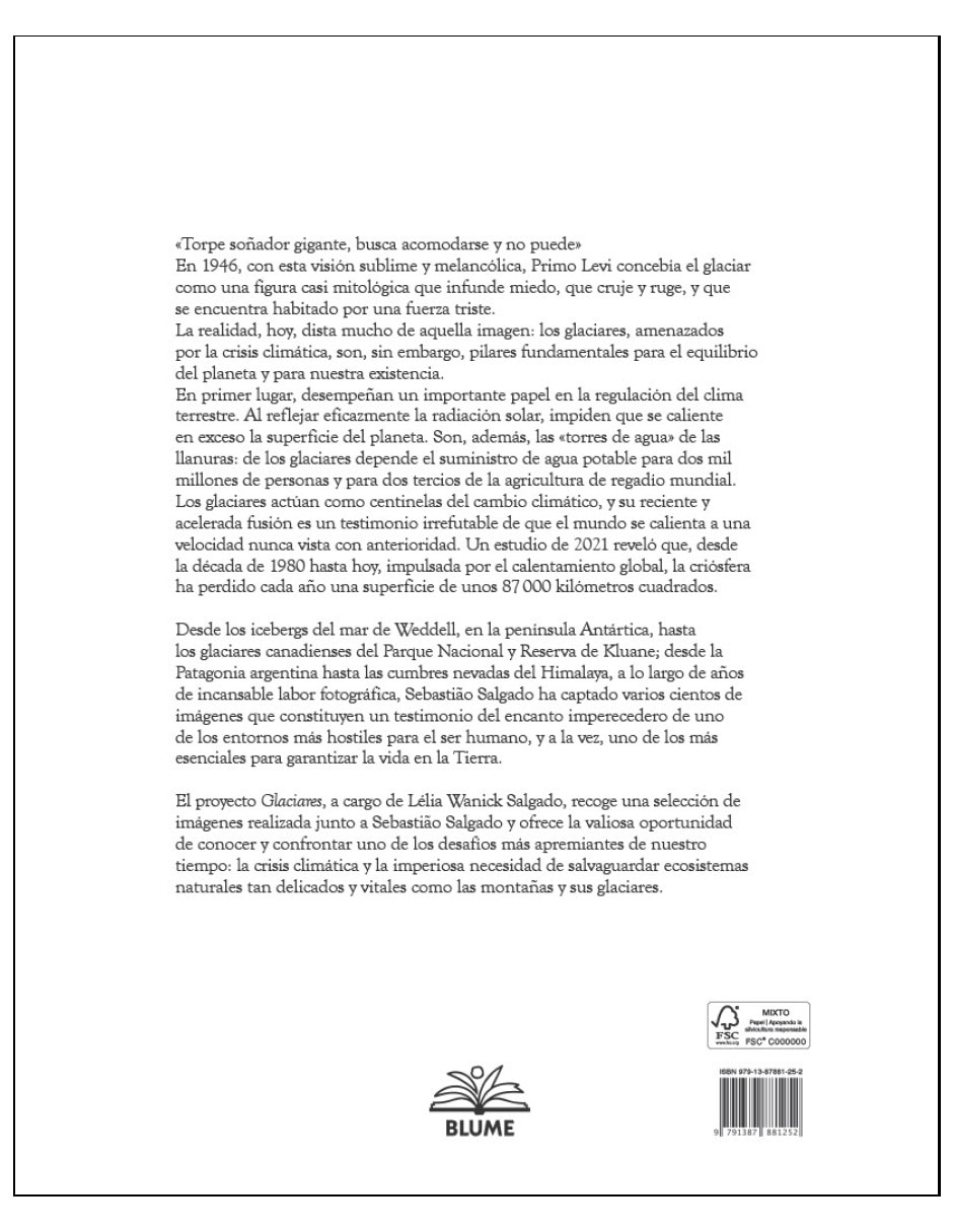 Libro Glaciares de Sebastião Salgado