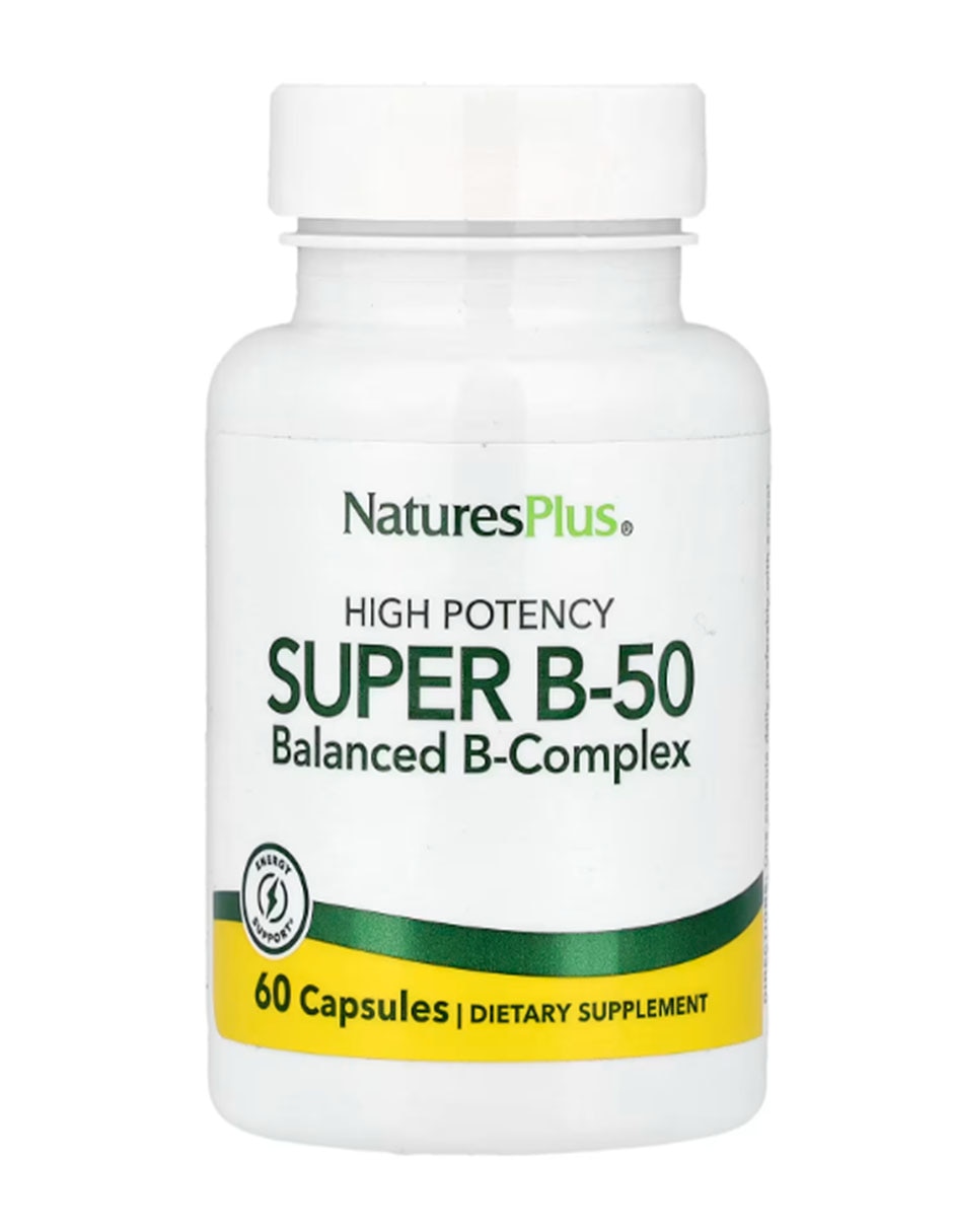 Super B-50 NATURESPLUS con Vitaminas y minerales sabor Sin sabor de