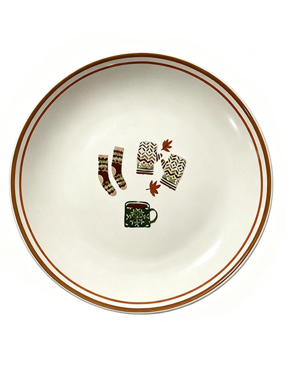 Plato ensalada navideña gozy de cerámica 1