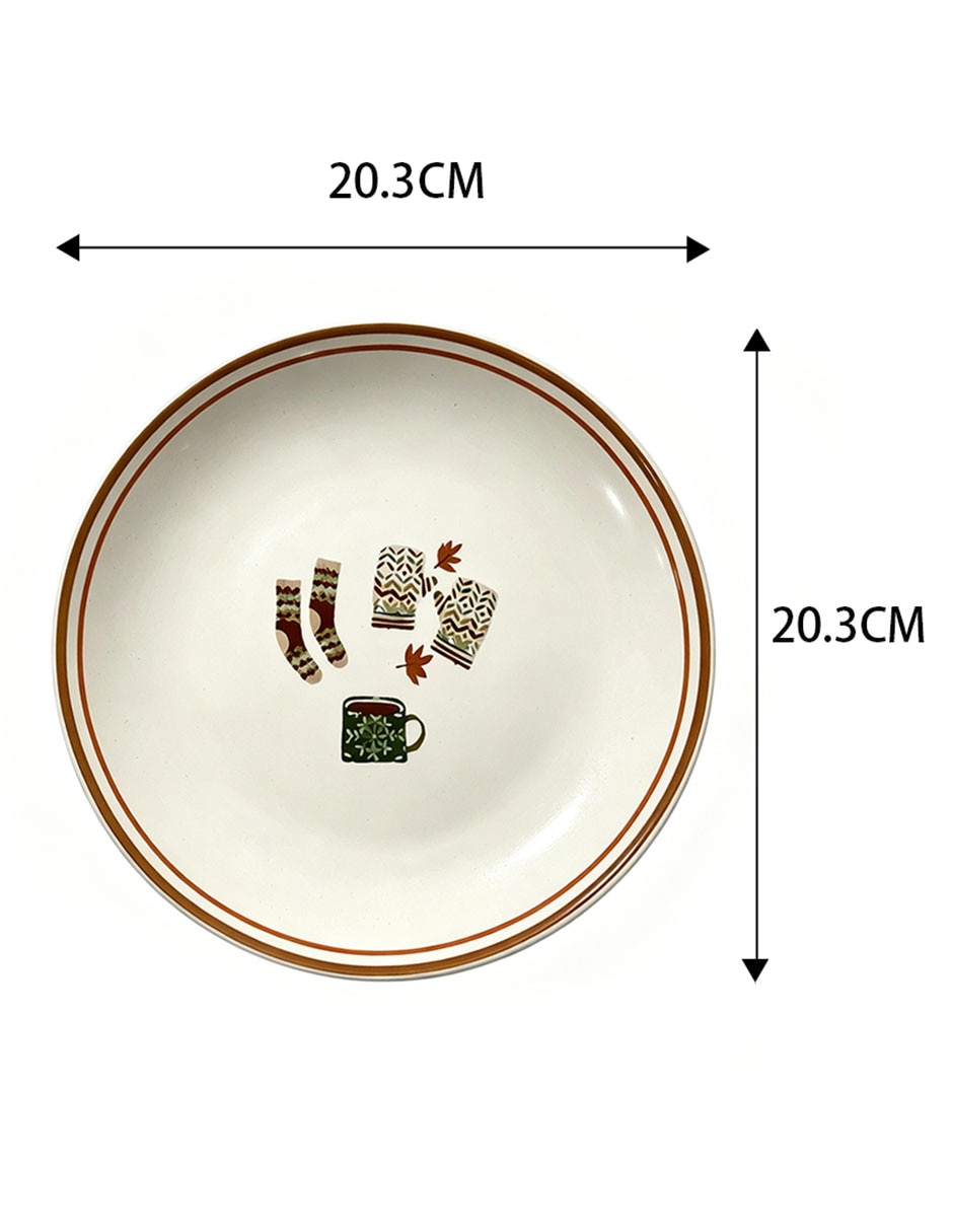 Plato ensalada navideña gozy de cerámica 5