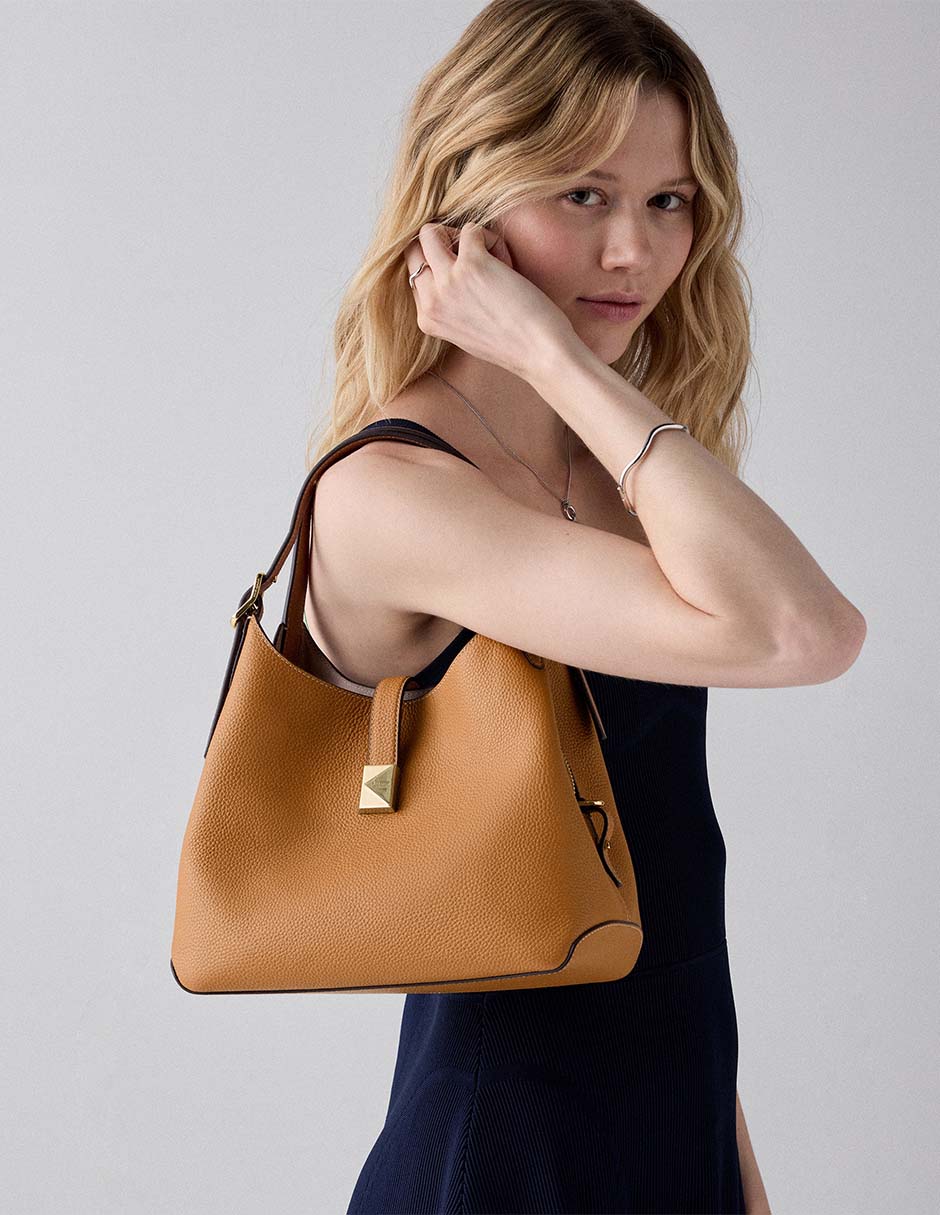 Bolsa casual de piel
