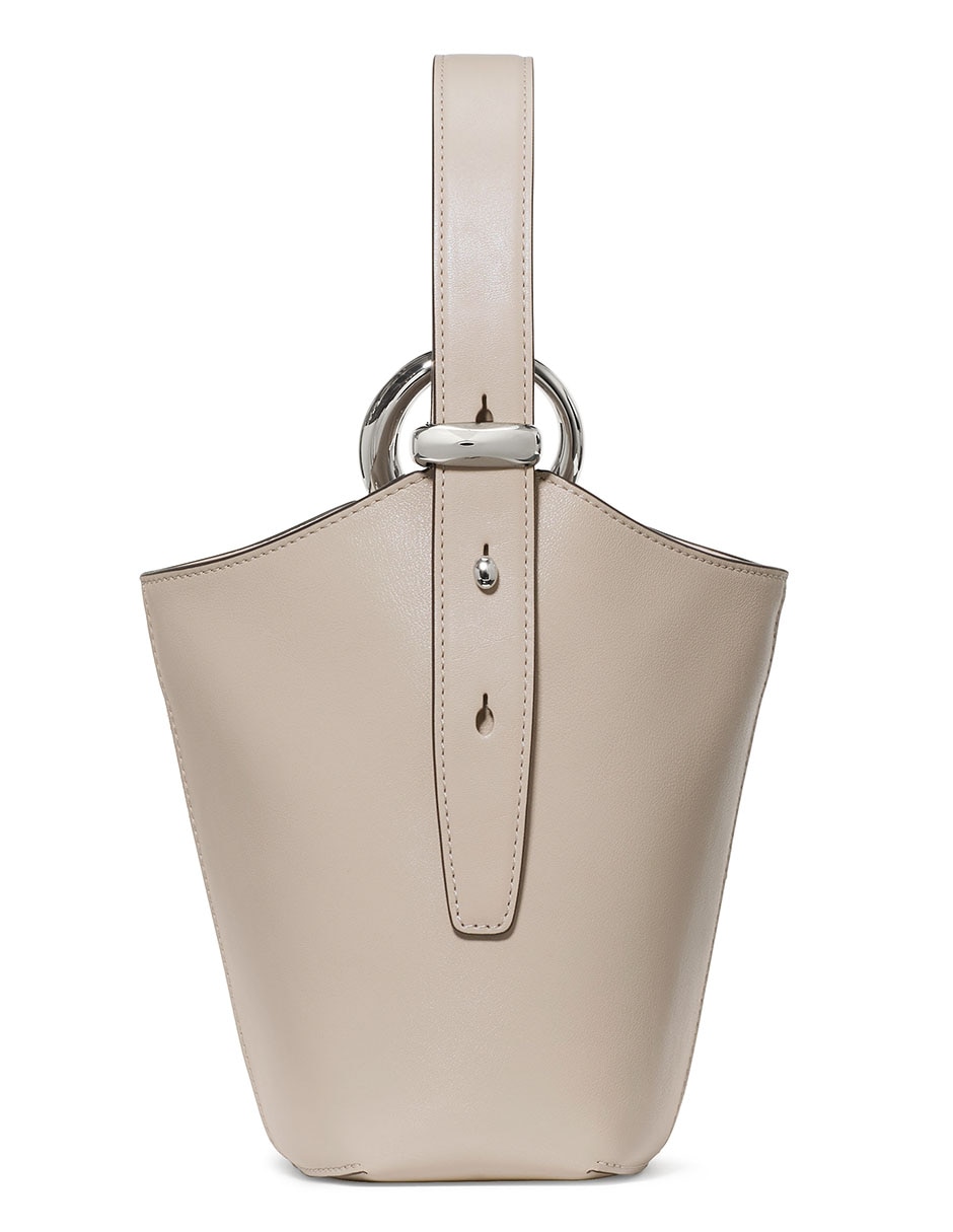 Bolsa bucket de piel para mujer 4