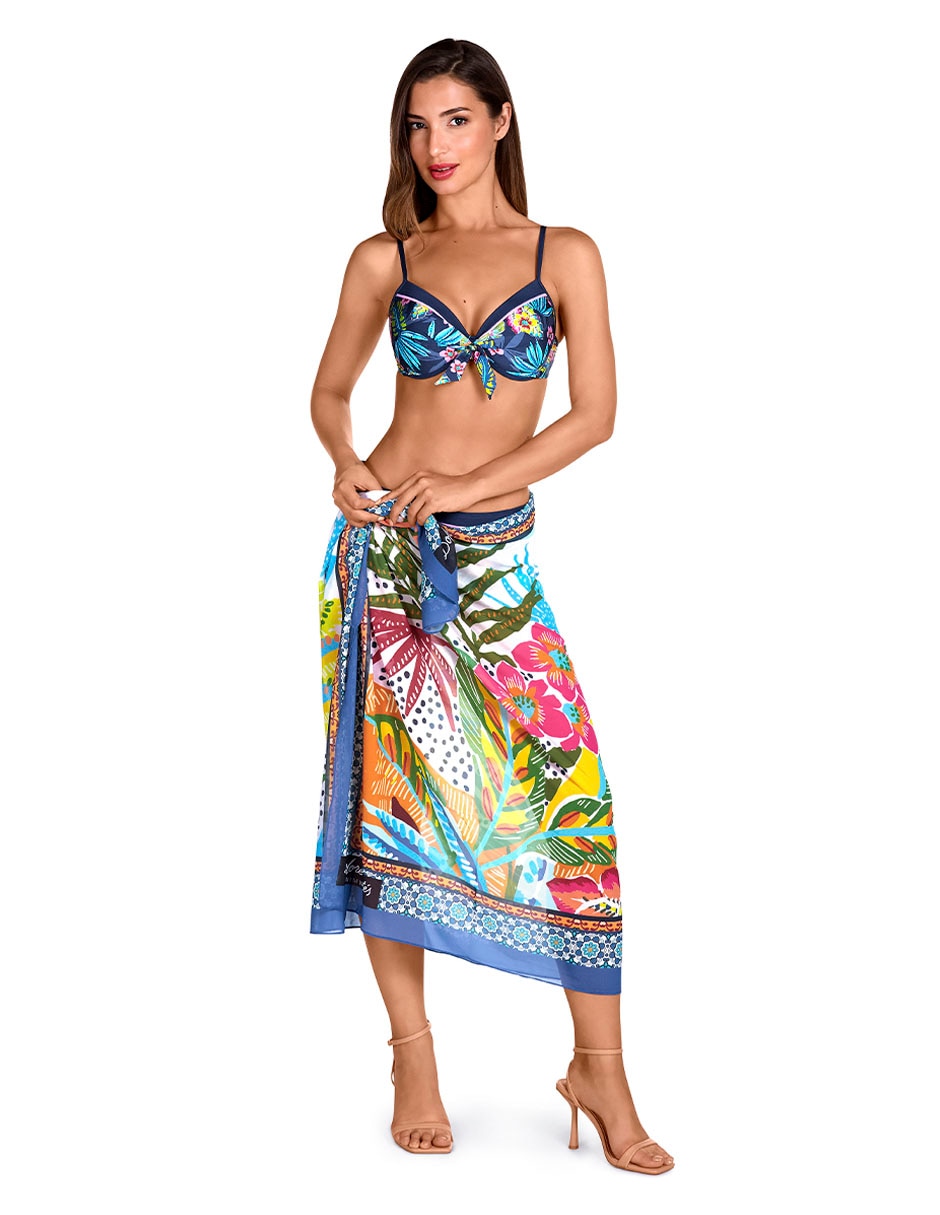 Pareo con estampado gráfico 1