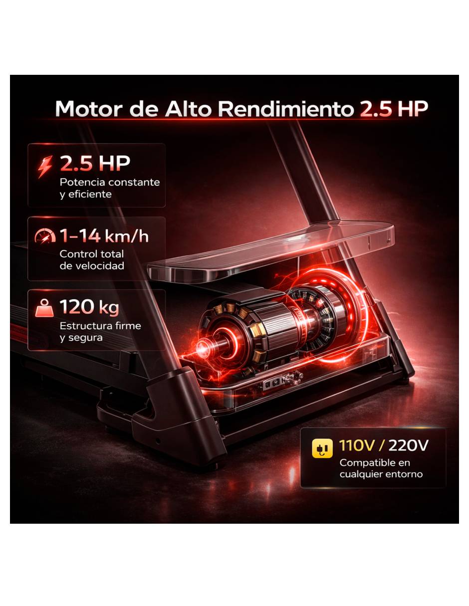 Caminadora Eléctrica Profesiona 2.5 HP Tipo Z 4