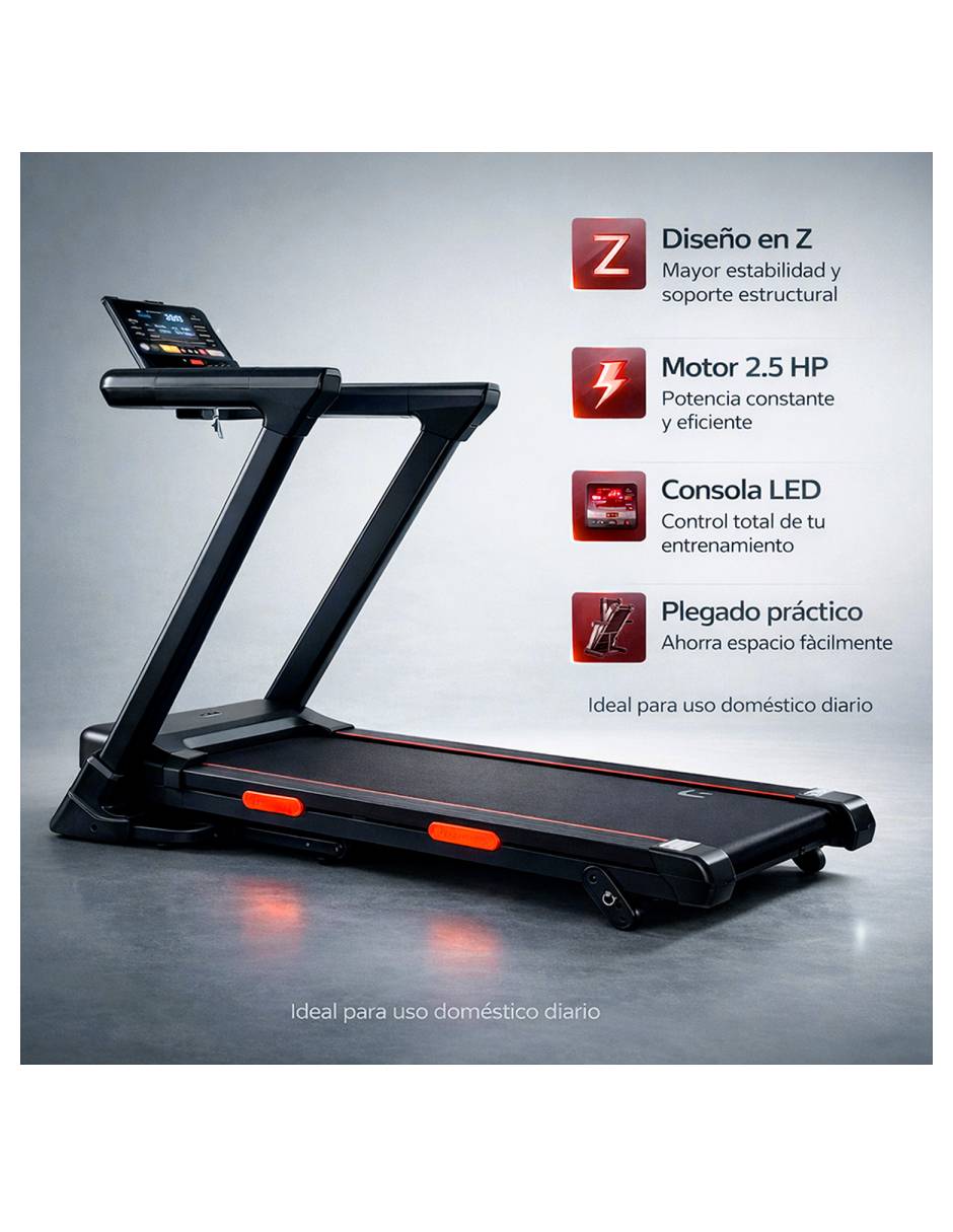 Caminadora Eléctrica Profesiona 2.5 HP Tipo Z 6