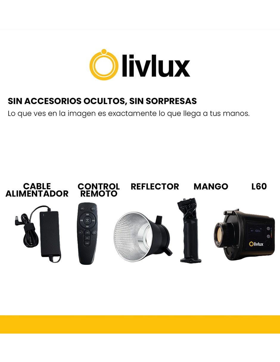 Lámpara para fotografía Livlux L60RGB