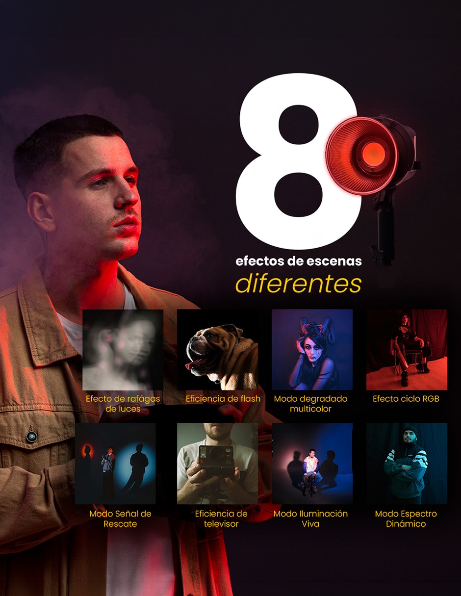 Lámpara para fotografía Livlux L60RGB