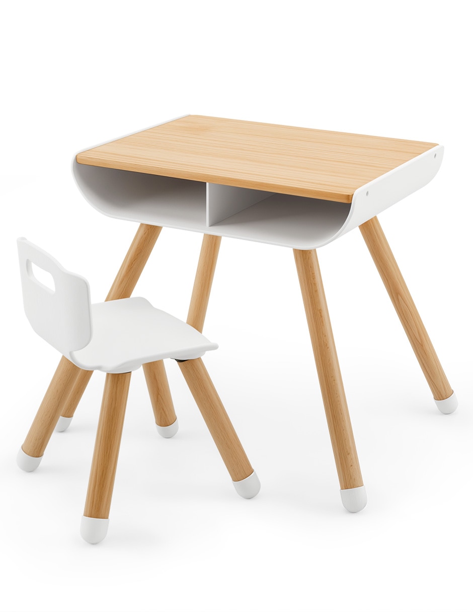 Set de mesa infantil de madera 2 piezas