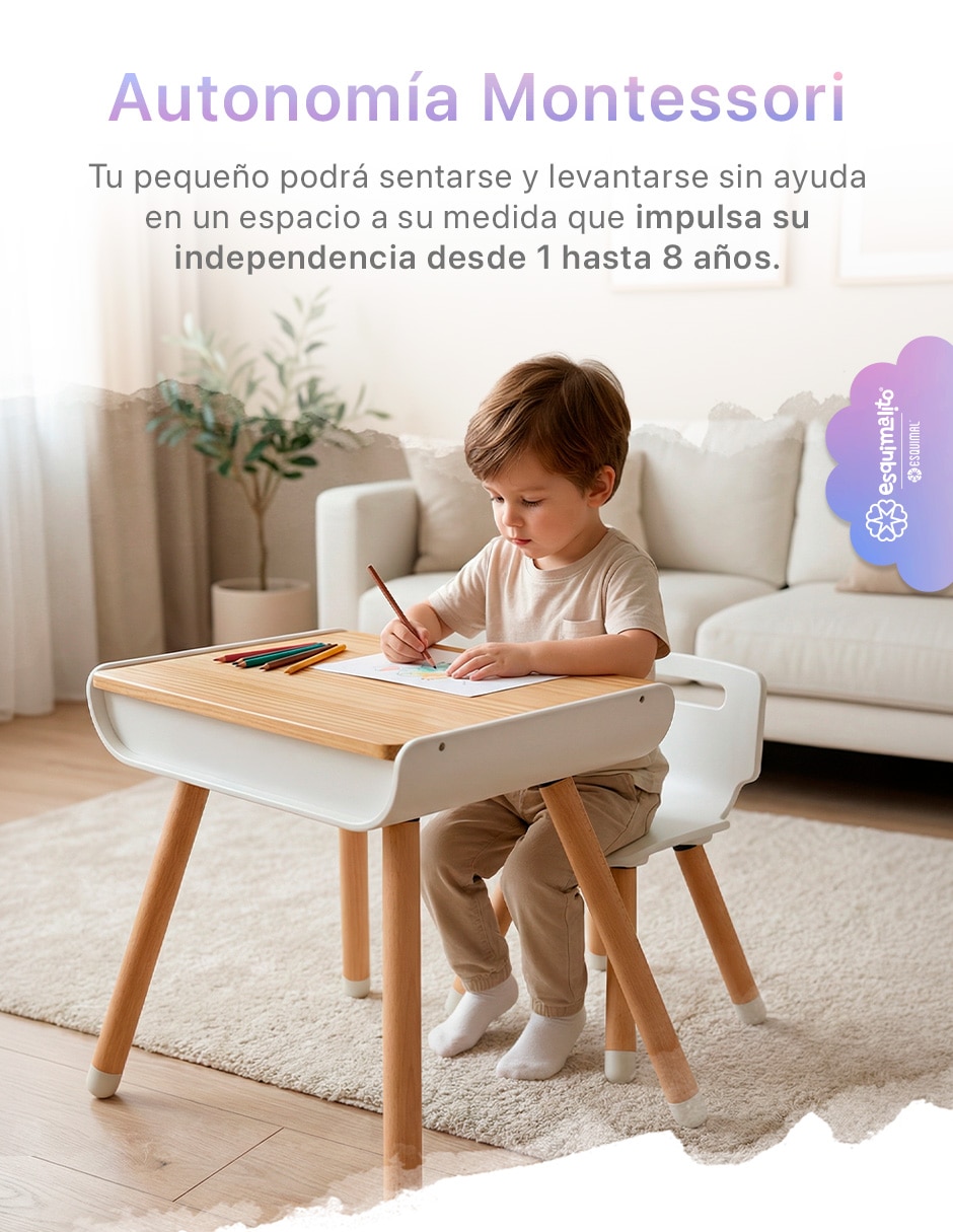 Set de mesa infantil con silla para actividades Infantil 4