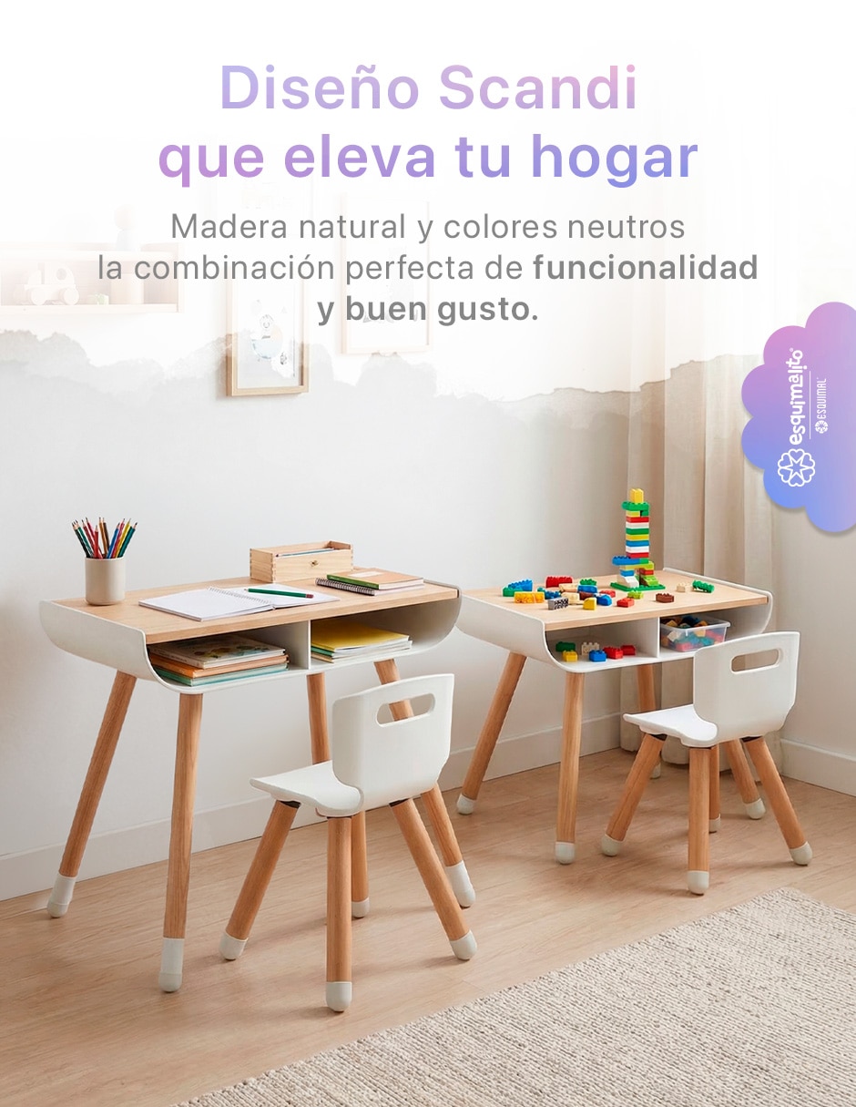 Set de mesa infantil con silla para actividades Infantil 5