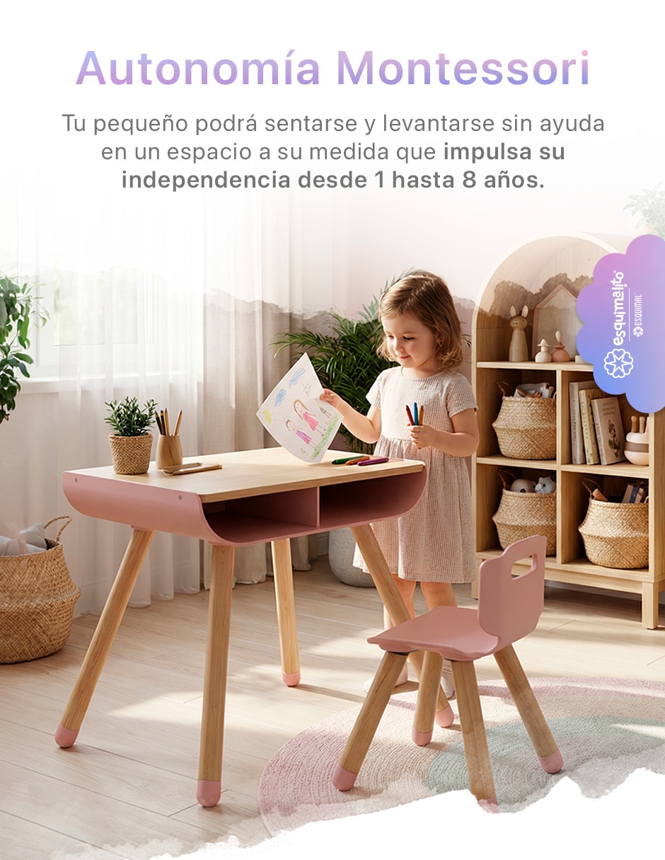 Set de mesa infantil con silla para actividades Infantil 6