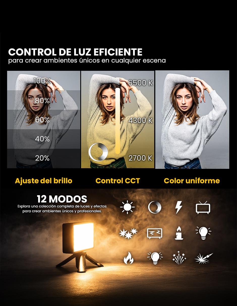 Lámpara para fotografía ZN10 8