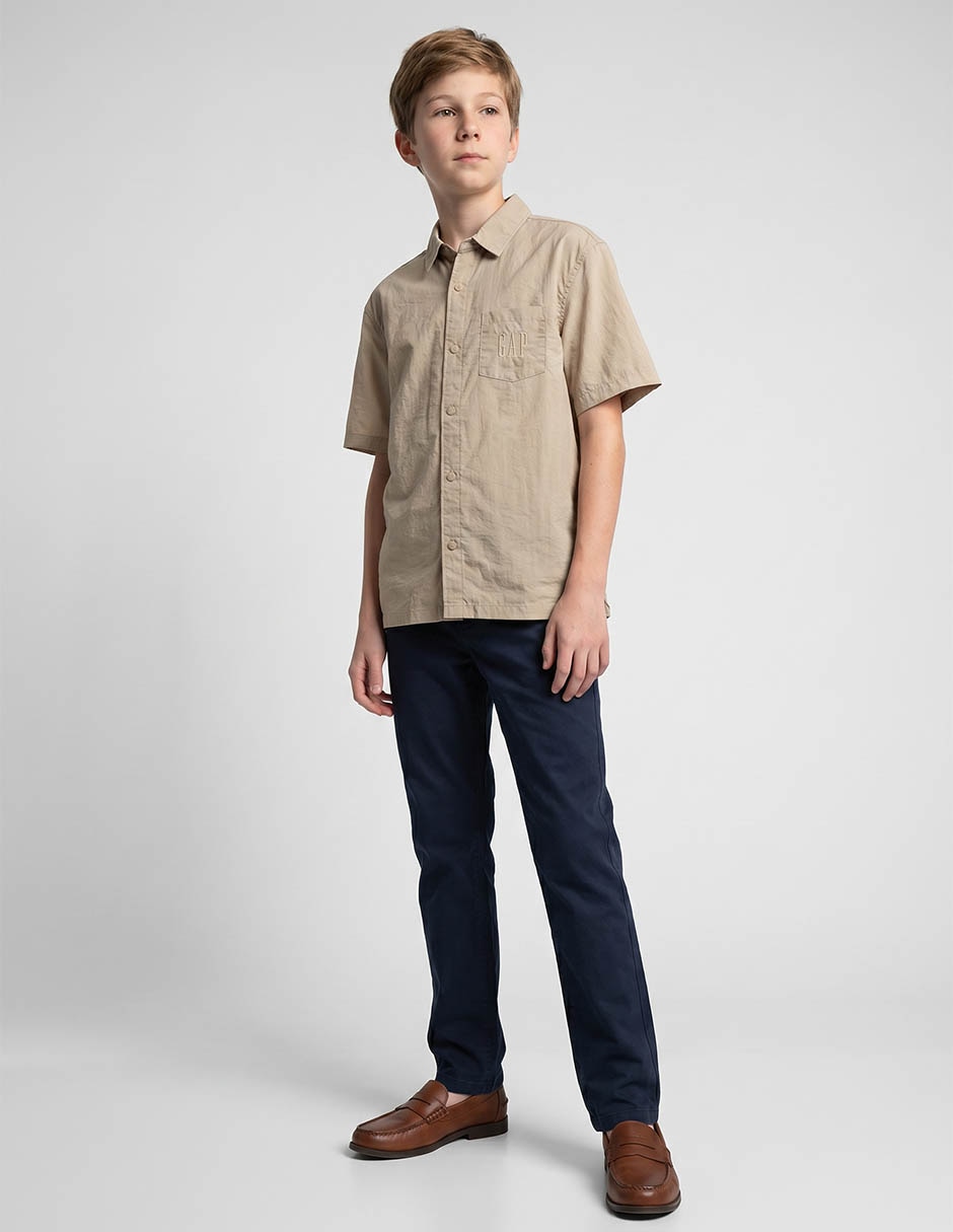 Camisa casual de algodón manga corta para niño 1