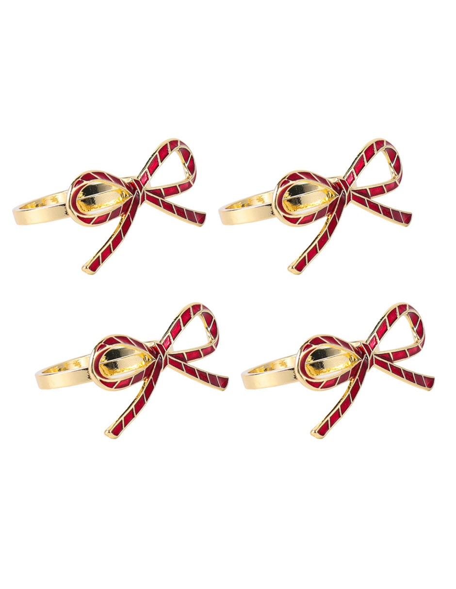 Set aro servilleta ribbonbow 4 p, rojo 1