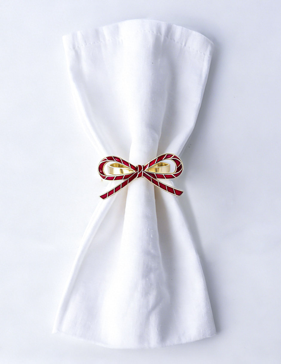 Set aro servilleta ribbonbow 4 p, rojo Set aro servilleta ribbonbow 4 p, rojo