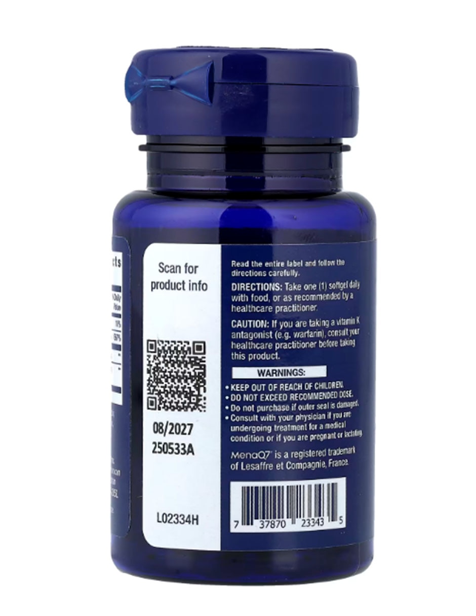Life Extension Super K 90 cápsulas blandas con Vitamina K2 y Vitamina D3
