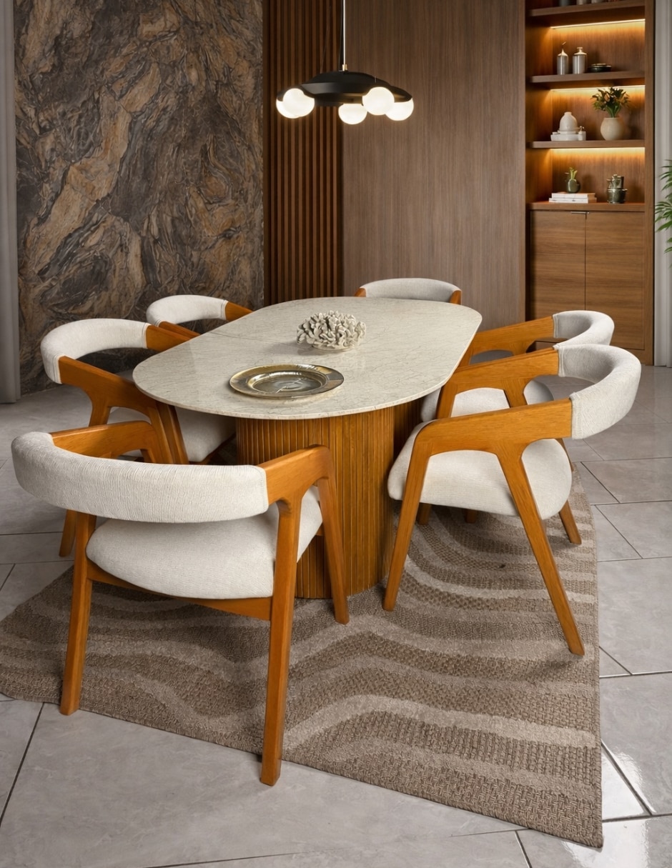Comedor COMEDOR VANIGLAM para 6 personas de Mármol