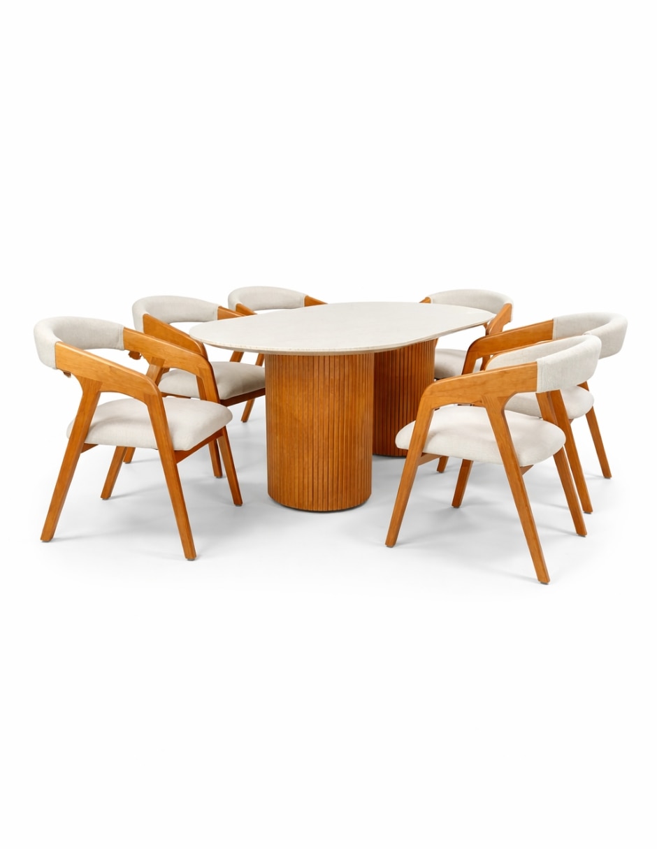 Comedor para 6 personas de mármol