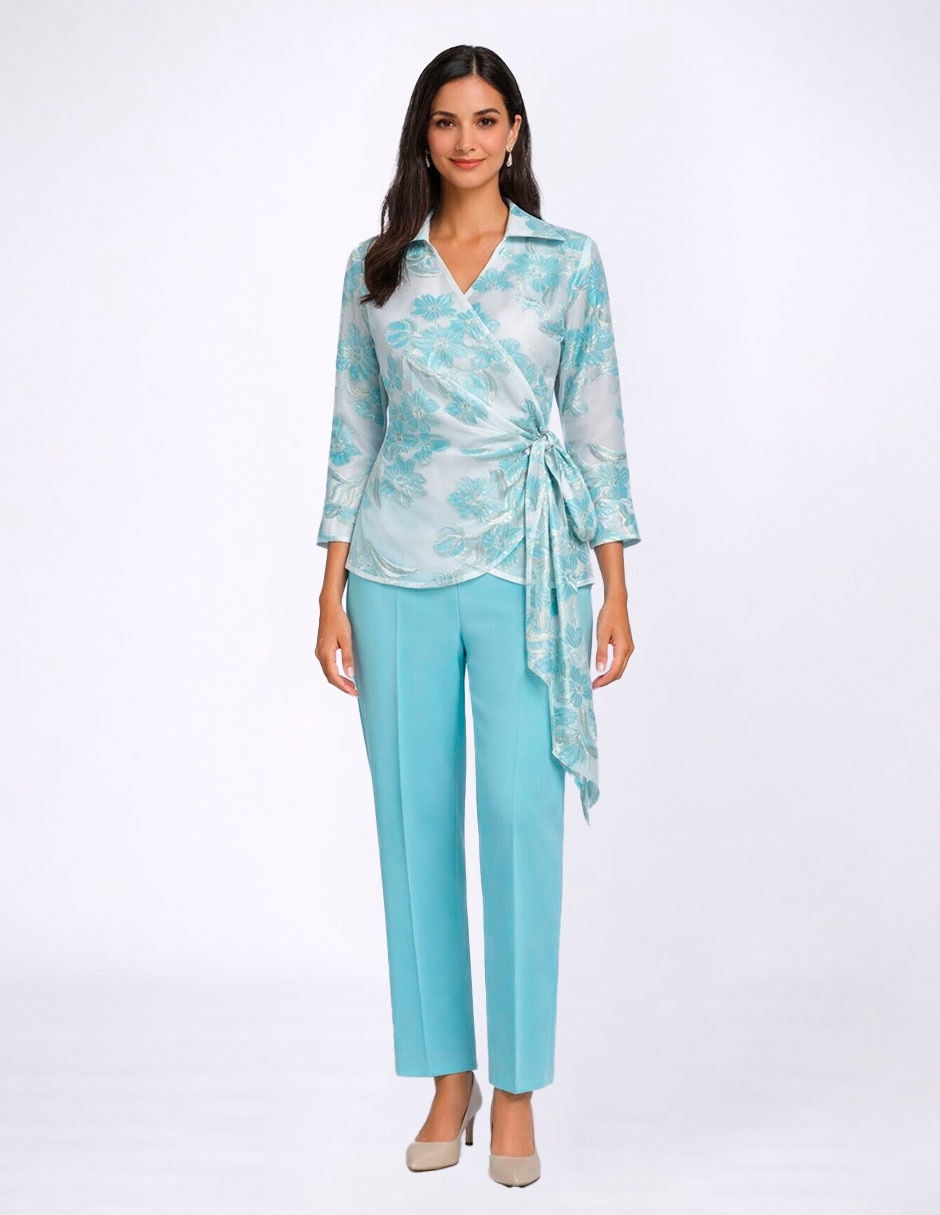 Conjunto de blusa y pantalón para mujer