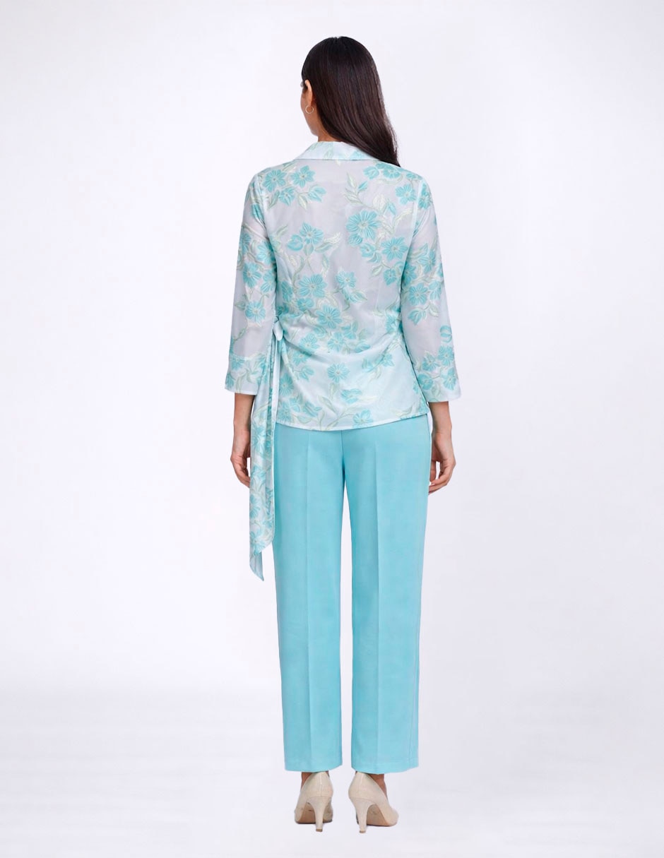 Conjunto de blusa y pantalón para mujer 2