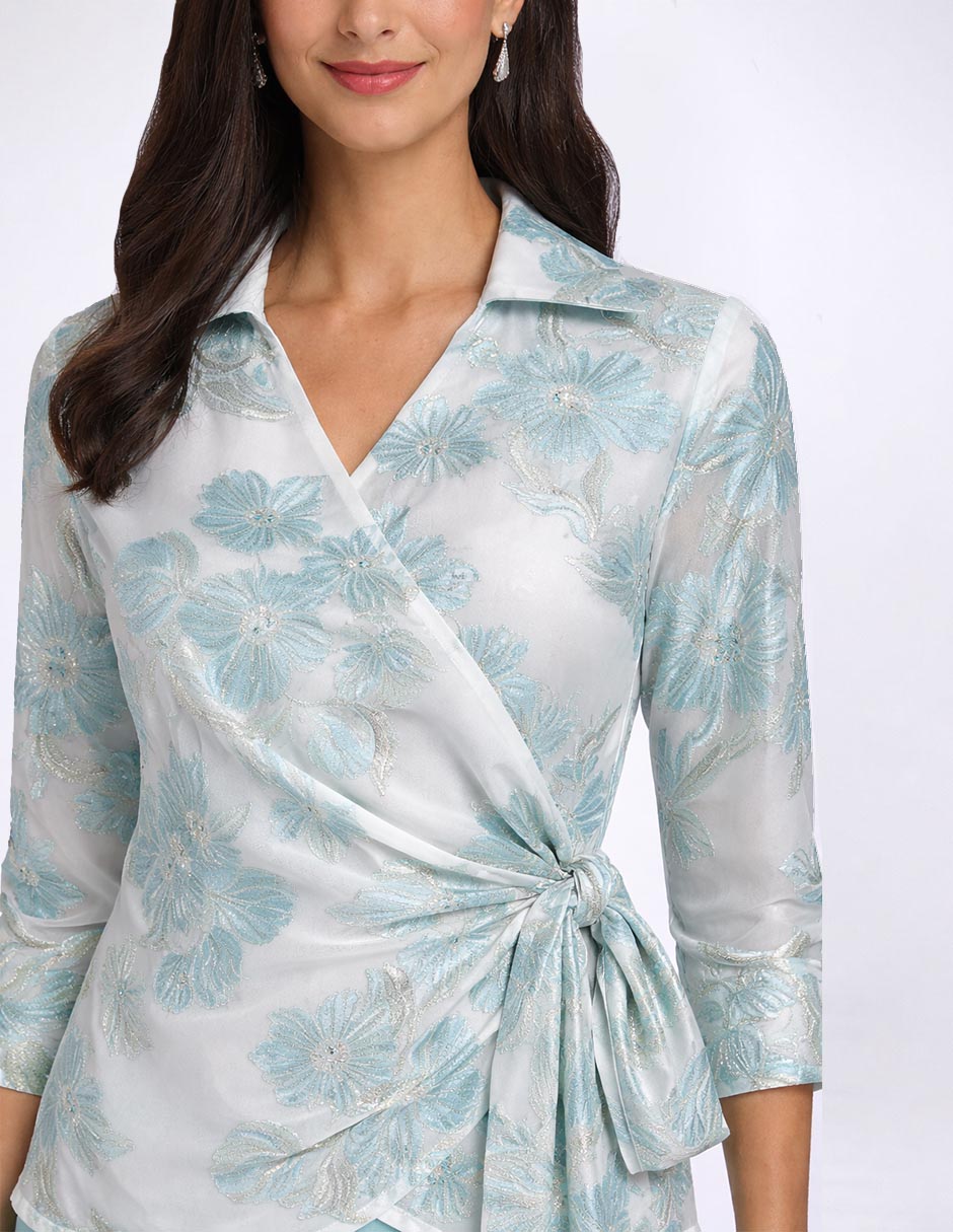 Conjunto de blusa y pantalón para mujer 3