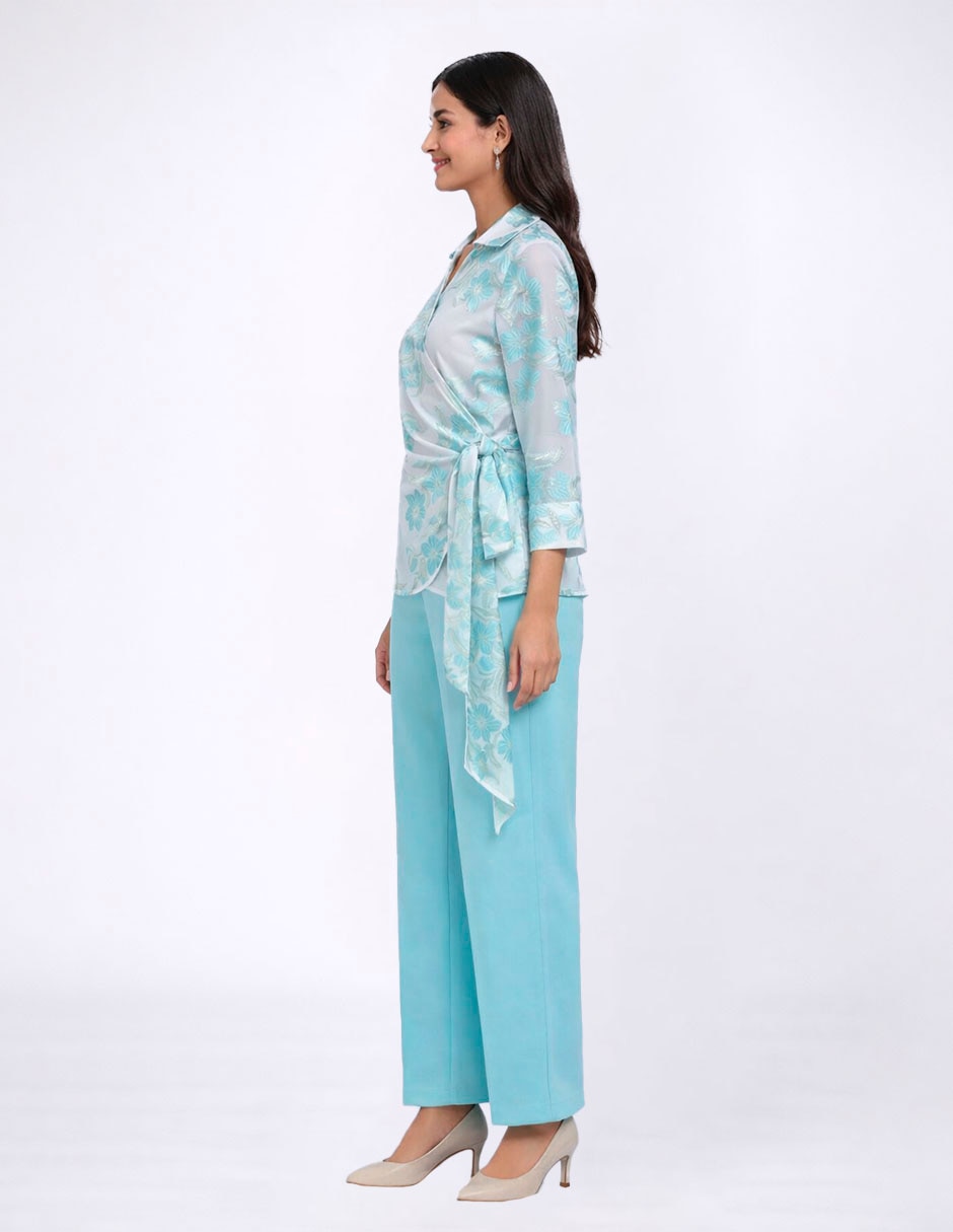 Conjunto de blusa y pantalón para mujer 4