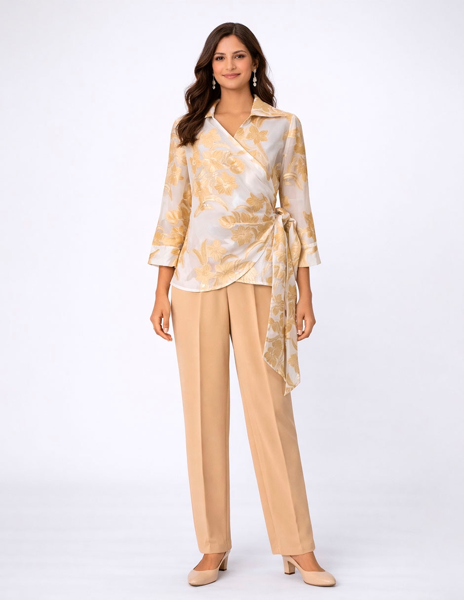 Conjunto de blusa y pantalón celavie night para mujer